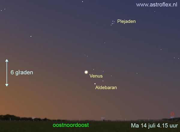 Venus nabij Aldebaran
